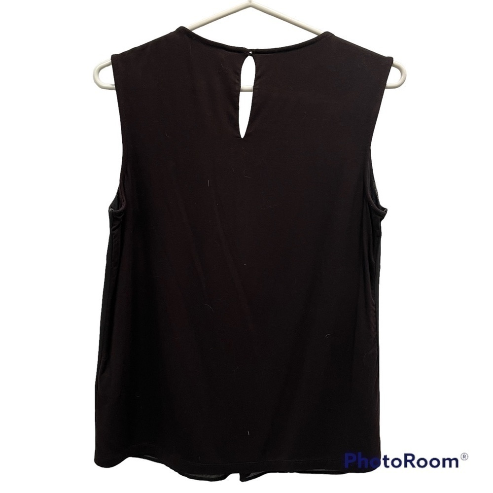 Black sleeveless flowy top size small - Picture 3 of 12